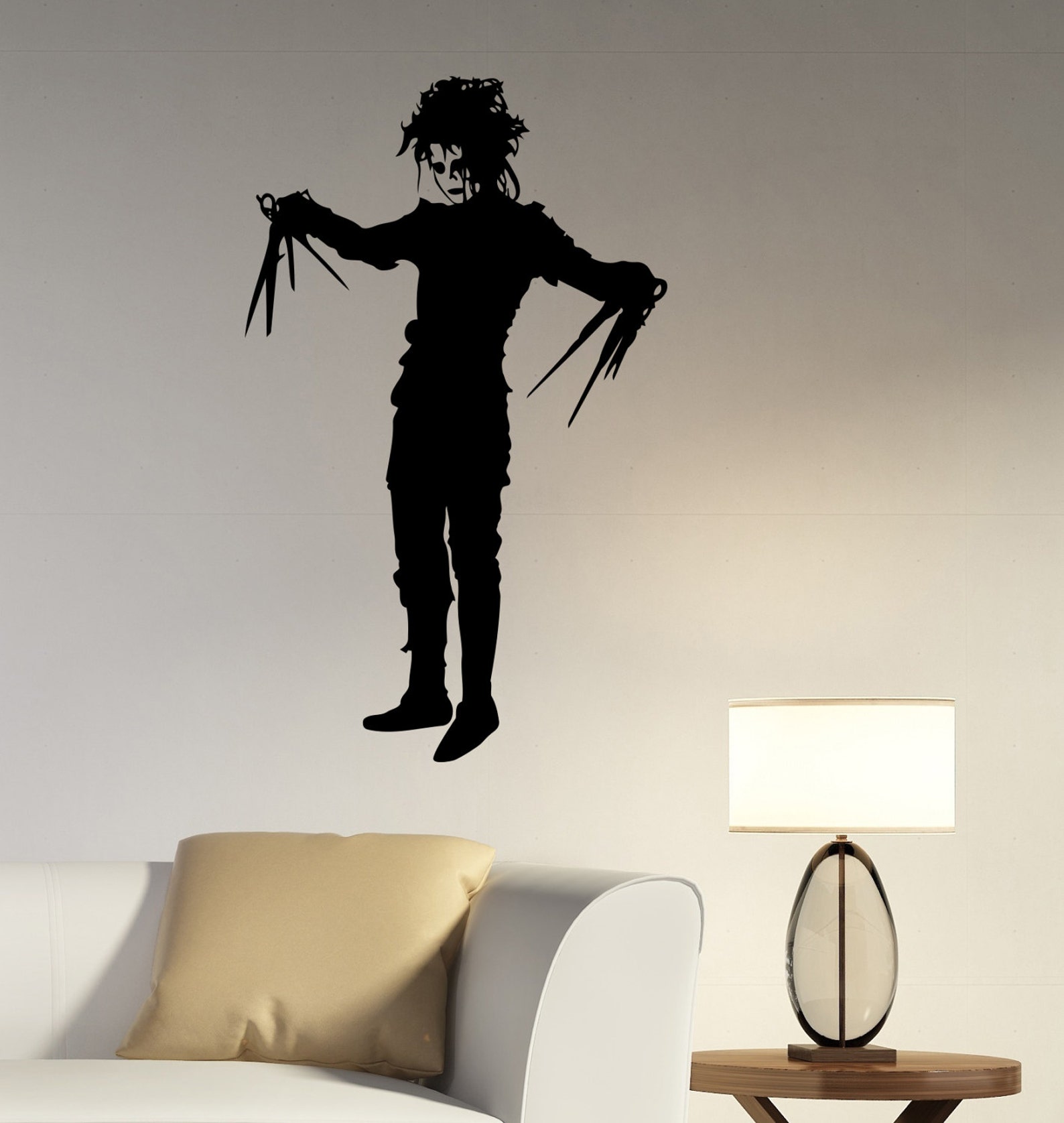 Edward Scissorhands Wall Art Removable Vinyl Sticker Vintage Etsy 3514