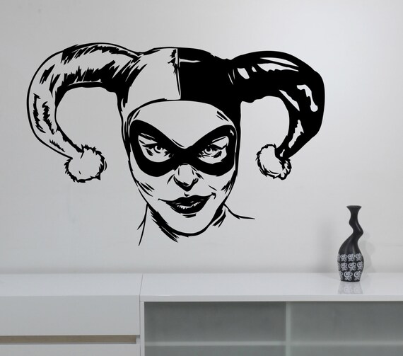 Harley Quinn Wall Decal Vinyl Sticker Girl Superhero Art Decorations For Home Bedroom Teen Kids Childrens Room Marvel Decor Hqn3