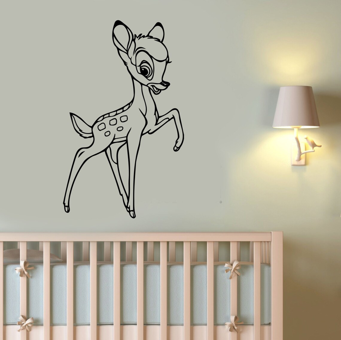 Bambi Wall Sticker Removable Vinyl Decal Deer Art Disney Etsy