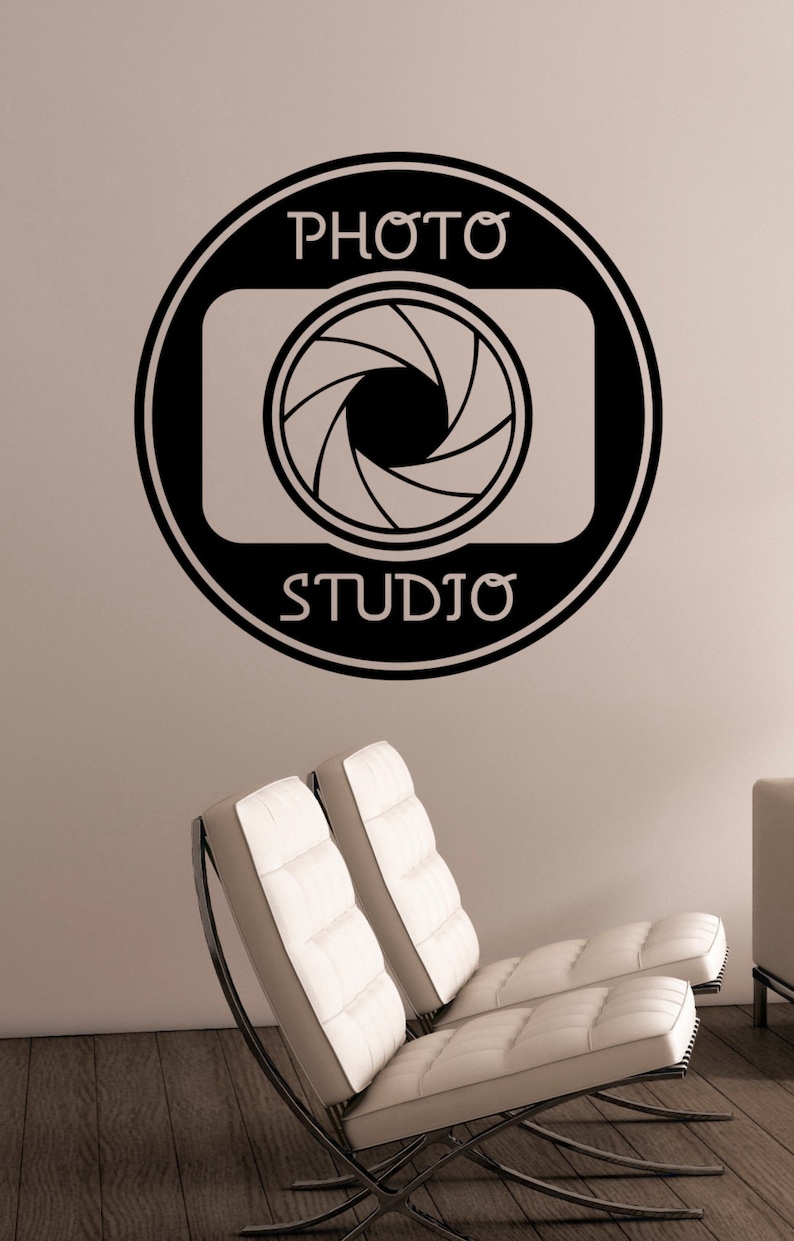 Photo Studio Sign Vinyl Decal Window Sticker Camera Art Decorations for Business Room Office Salon Photo Studio Wall Decor pst3
