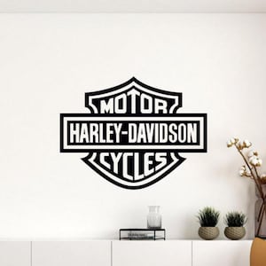 Calcomanía de vinilo para pared de Davidson, arte de pared para motocicleta, regalo, decoración de pared para garaje, póster para cueva de hombre, letrero con plantilla, mural para uso en interiores y exteriores 2990