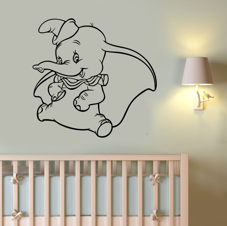 Dumbo Wall Sticker Vinyl Decal Disney Movie Art Decorations Etsy