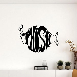 Phish-calcomanía de vinilo para pared, arte de pared, regalo, decoración, cartel, letrero, uso interior y exterior, autoadhesivo, 3048