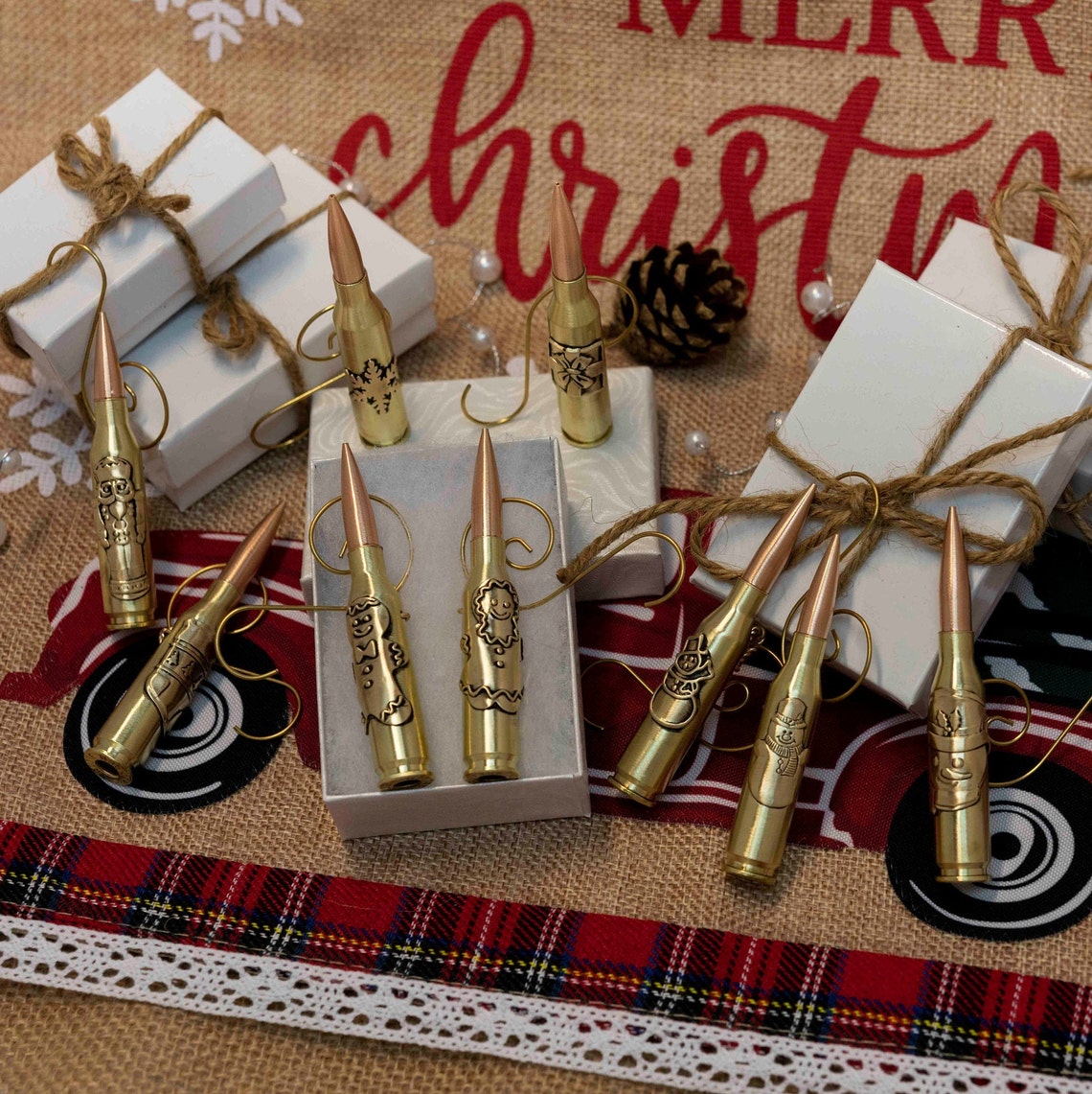 260 Bullet Christmas Tree Ornament Patriotic Gun Owner Gift Etsy