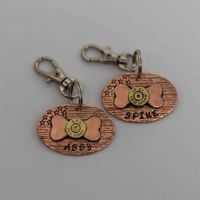 Personalized Bullet Dog Tag Custom Pet Tag Pet ID Name Tag Etsy