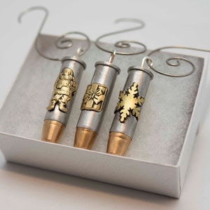 38 Special Bullet Christmas ornament brass silver metal ammo police military veteran law enforcement gun owner gift ideas firearms relaated image 6