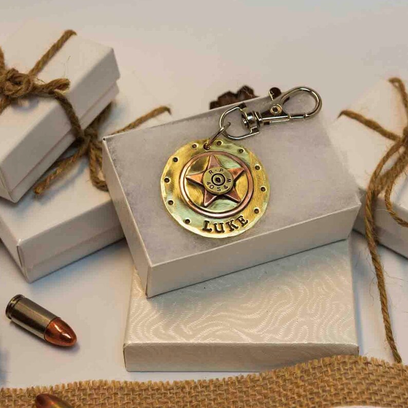 Personalized Bullet Dog Tag Custom Pet Tag Western Cowboy Etsy