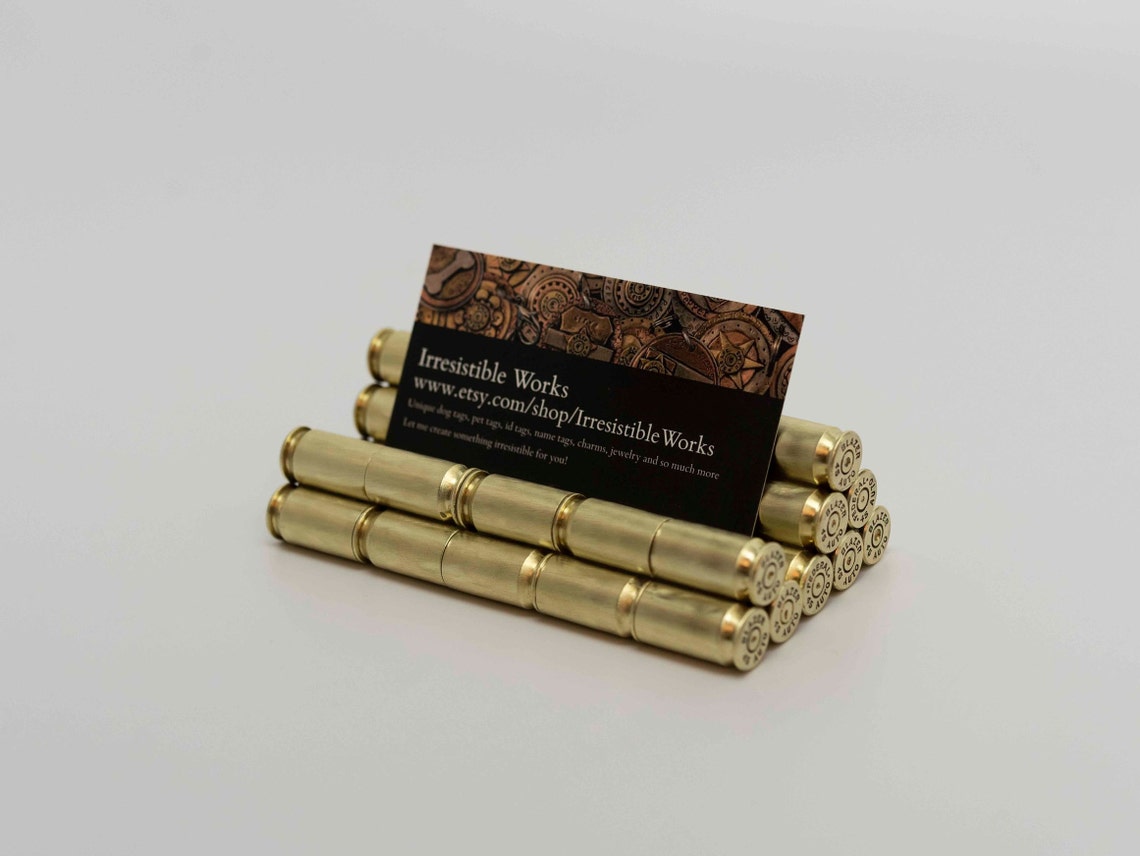 Bullet business card holder gift for gun lover police Etsy