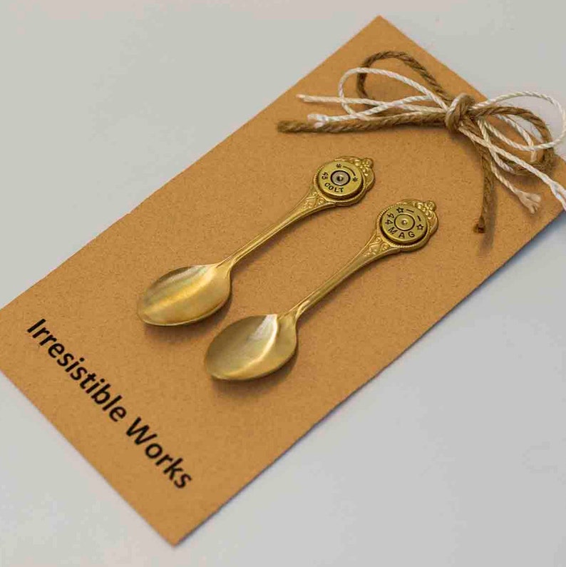 Novelty Brass Bullet Spoon Collectible Tea Spoon Gift Idea Etsy