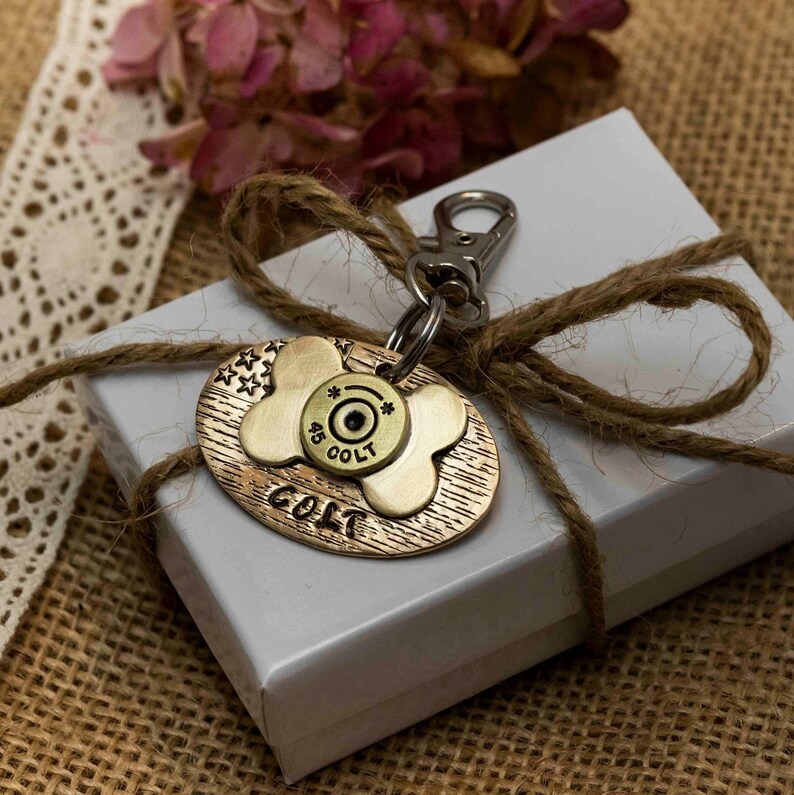 Personalized Bullet Dog Tag Custom Pet Tag Pet ID Name Tag Etsy