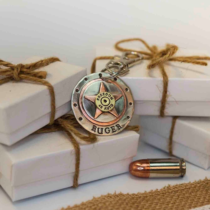 Personalized bullet dog tag custom pet tag western cowboy Etsy