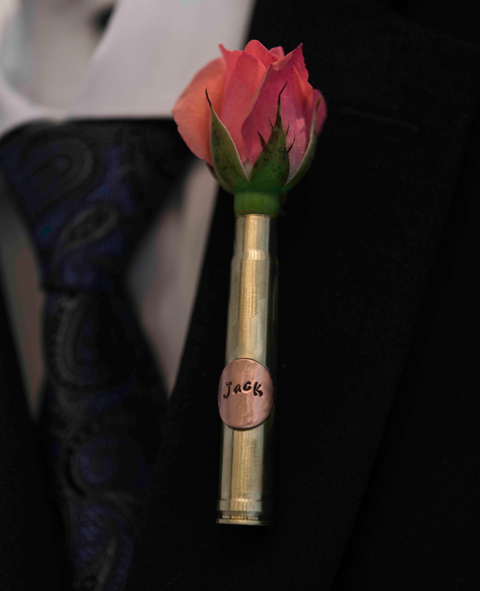 Personalized boutonniere bullet Boutonniere Etsy