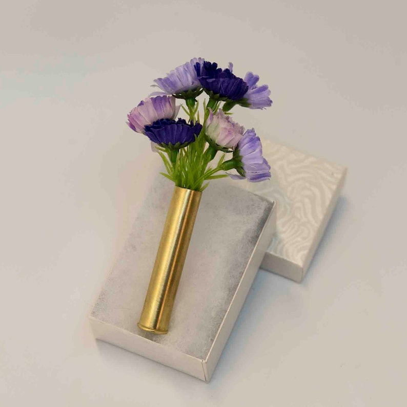 Brass 410 Shotgun Shell Lapel Pin Vase Boutonnière Military Etsy