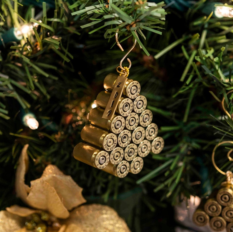 9mm Brass Bullet Christmas tree handmade ornament gun related Etsy