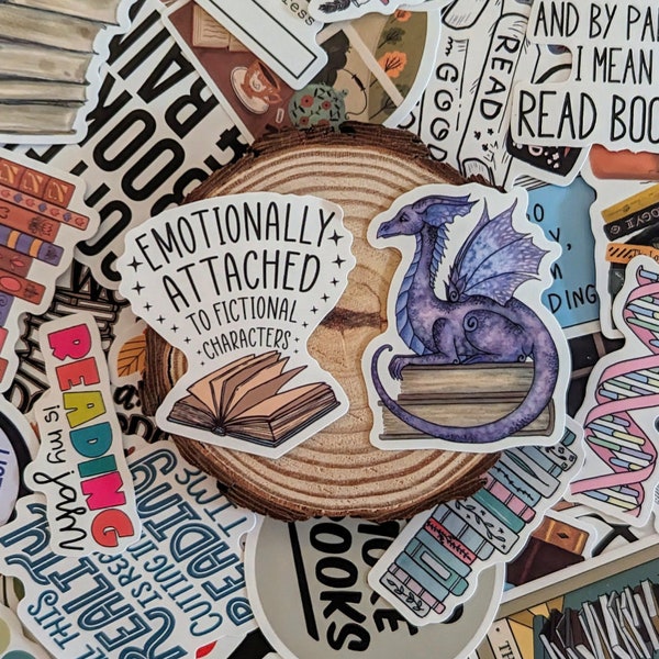 Reading Stickers Gift Set, Literary Library Fun Pack for Book Lovers