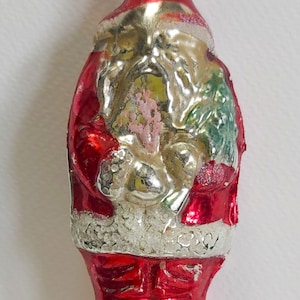 Antique Lauscha Santa glass ornament christmas decoration collectible