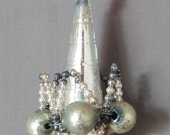 Antyczna ozdoba świąteczna Gablonzer, ręcznie robiona, kolekcjonerska, boho, lata 20. XX wieku