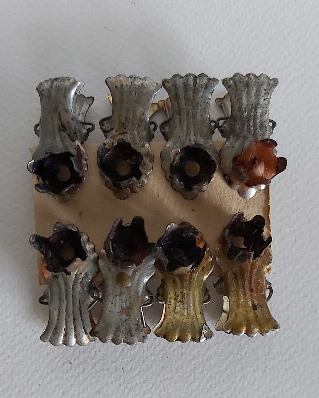 8 Antique Candle Clips Christmas Tree Decoration Ornaments Collectible Embossed Etsy