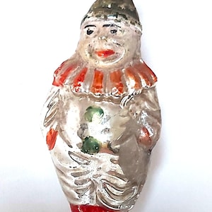 Antique Lauscha thin glass Clown Christmas ornament collectible rare Germany
