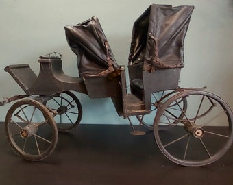 Antique rare Victorian doll carriage