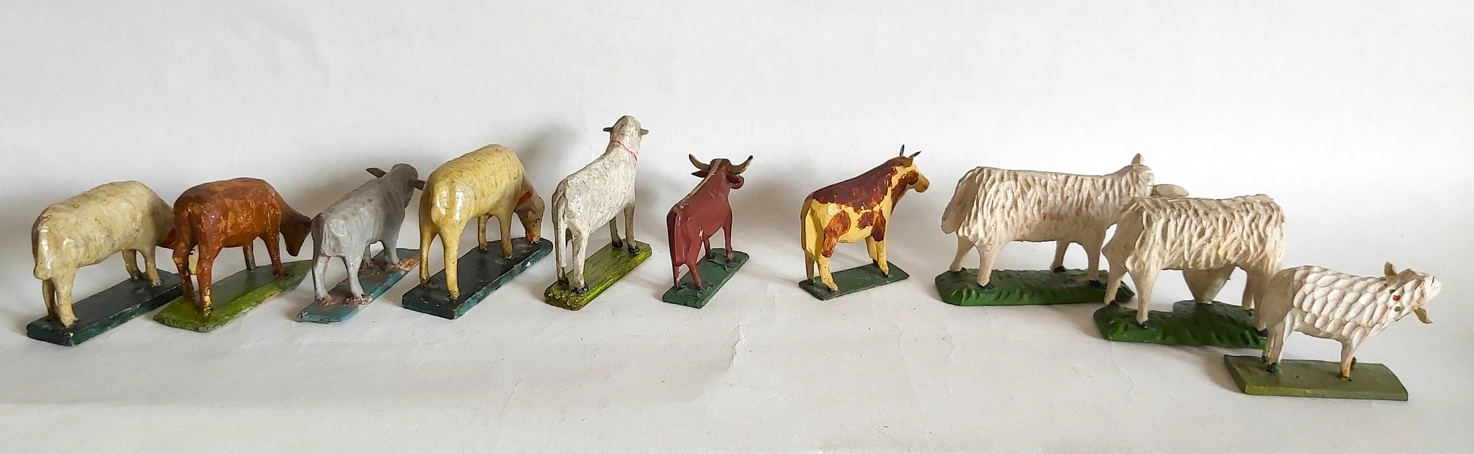 Antique Wooden Erzgebirge Folk Art Animal Figure Betlehem Etsy