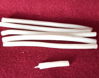 Antique very thin mini candles sticks for making mini candles for a Christmas feathertree