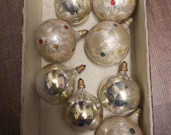 RESERVIERT 7 Vintage Glaskugeln