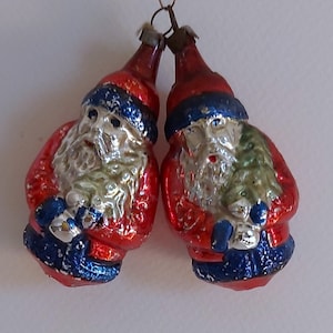 2 Vintage Weihnachtsmänner Weihnachtsmänner Glas Sammlerstück Germany