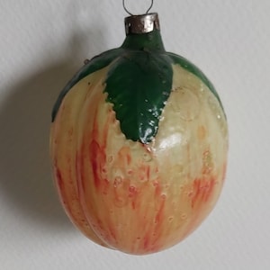 Antique glass fruit painted Christmas ornament collectible