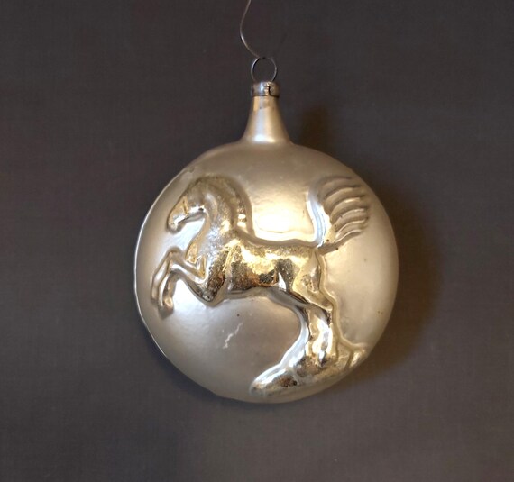 Vintage Glass Jul Ball Christmas Ornament Germany Collectible