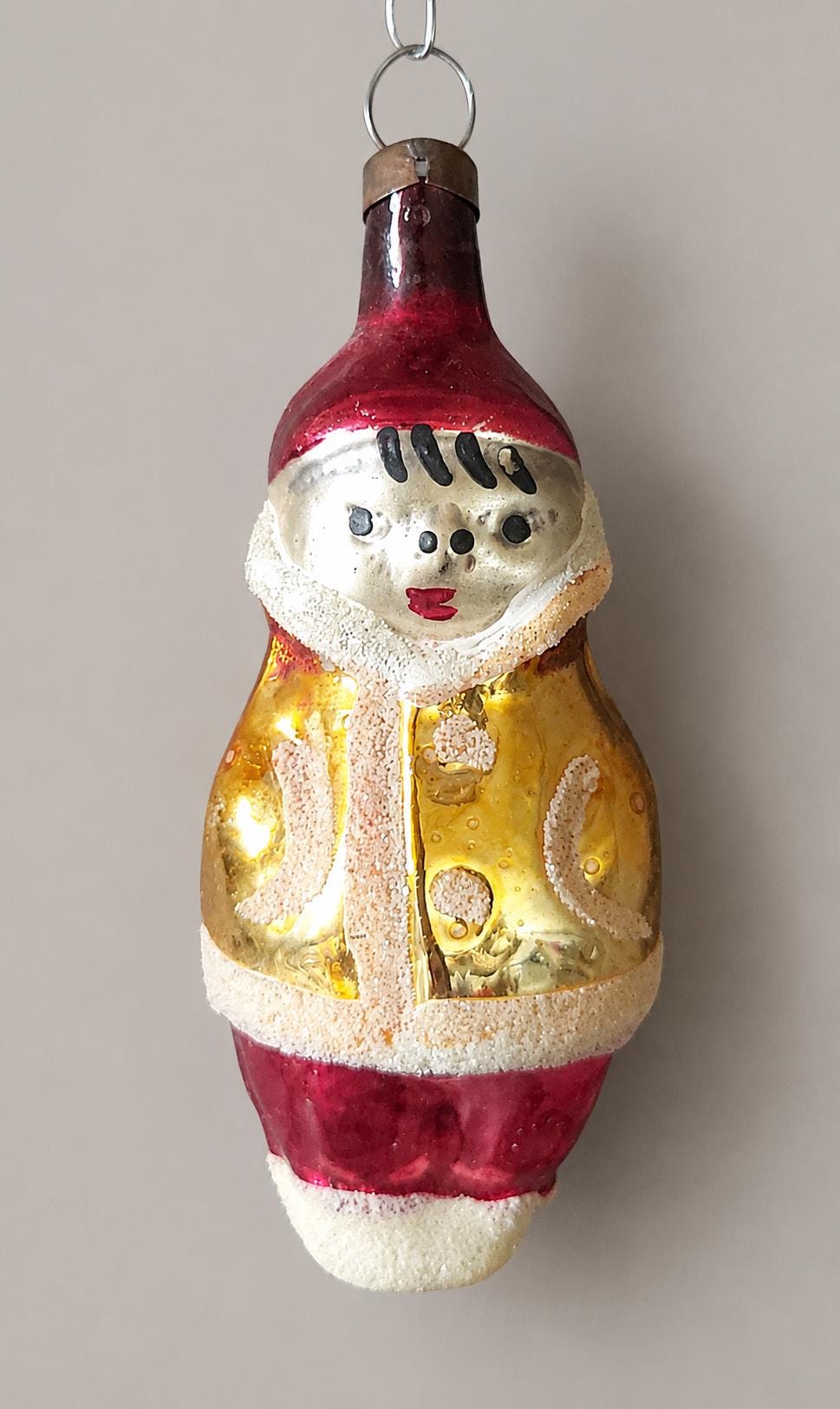 【希少】ヴィンテージ クリスマスボール SILVESTRI ヴィンテージ エスキモー ガラス フィギュア クリスマス ボール