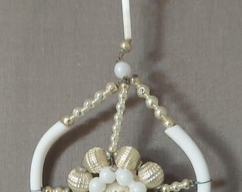 Antike Gablonzer Glasperlen Handarbeit Weihnachtsschmuck Sammlerstück Boho 1920er Jahre