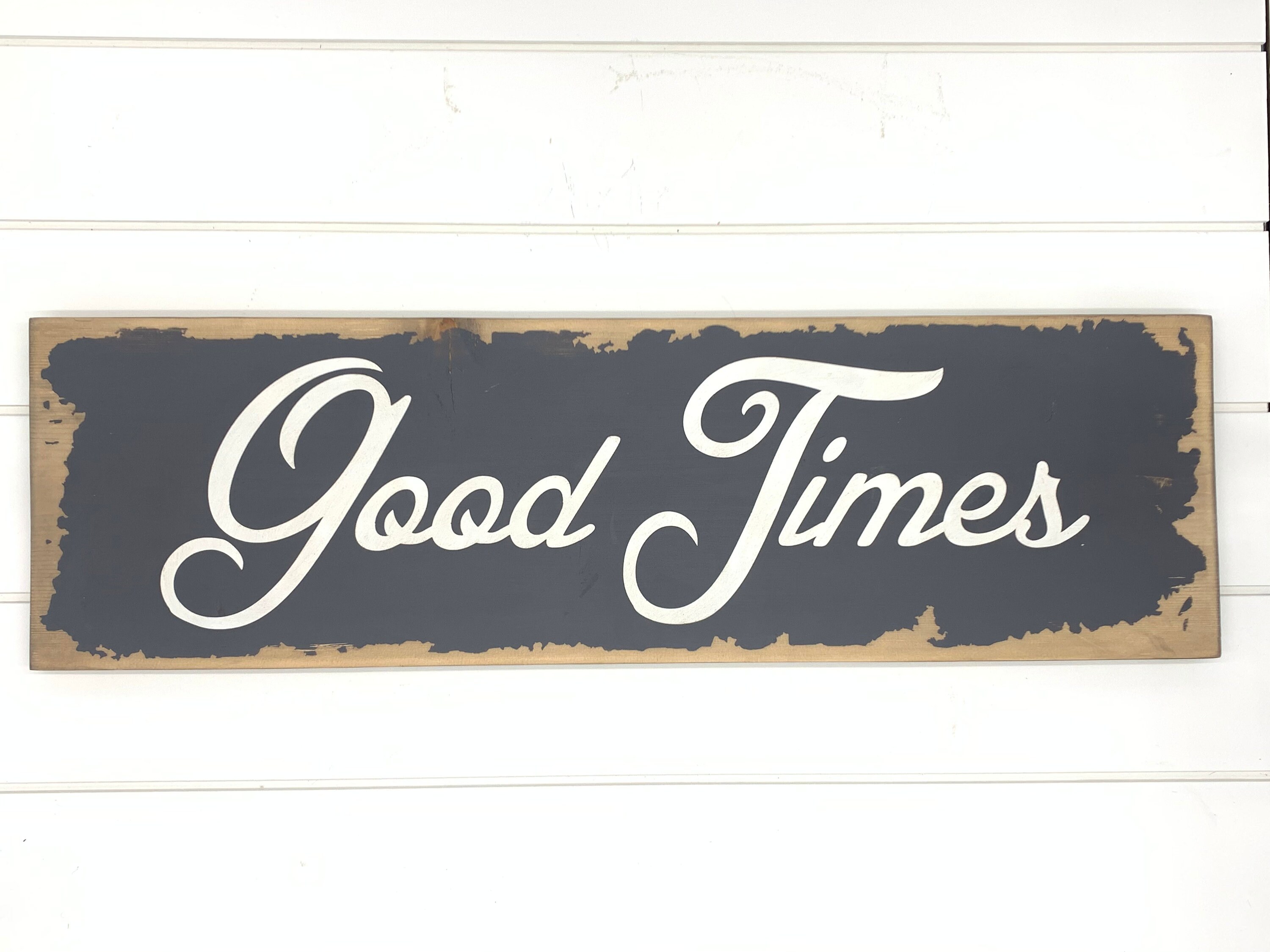 Buenos tiempos. Un letrero de patio rústico y retro | Etsy