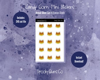 Halloween Candy Corn Mini Stickers