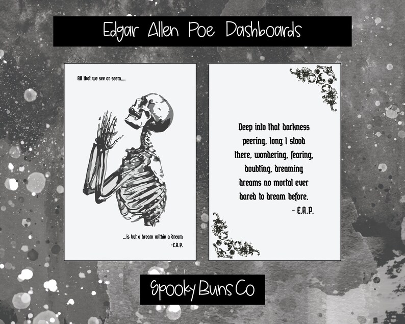 Edgar Allan Poe Dashboards Pocket/a7 Size Etsy