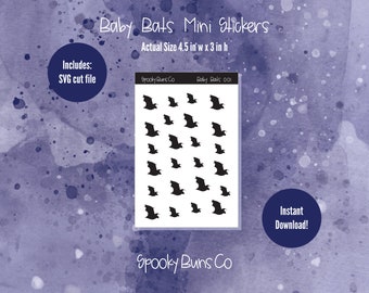 Baby Bat Printable Stickers