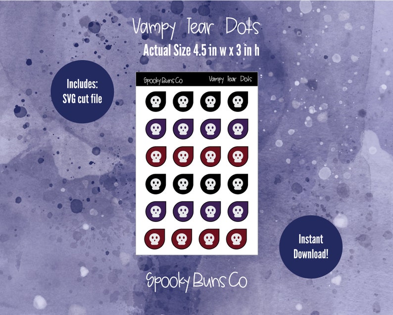 Vampy Tear Dots image 1