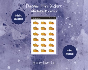 Halloween Pumpkin Mini Stickers