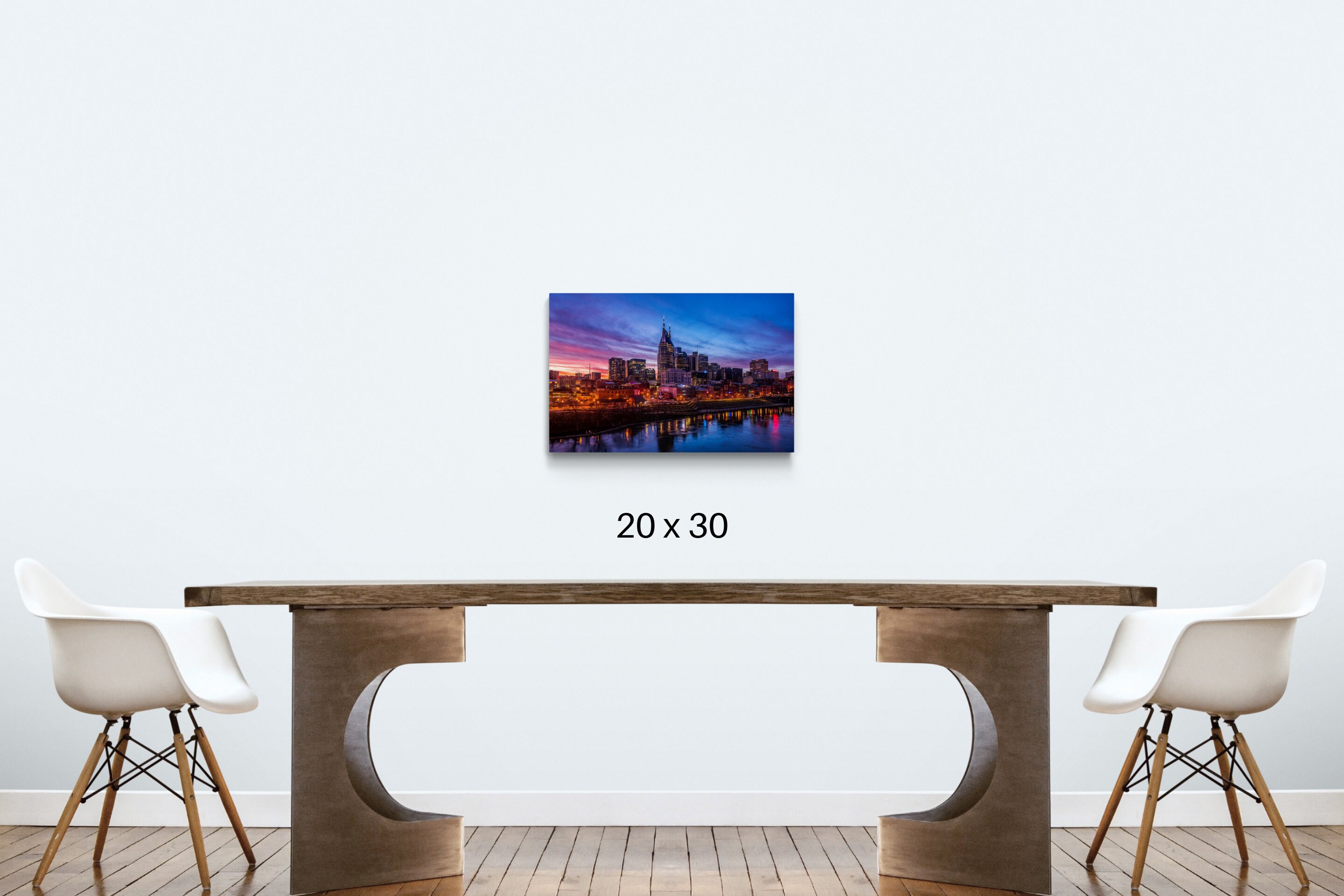 Nashville at Night Skyline Wall Art Horizontal Photo Print - Etsy