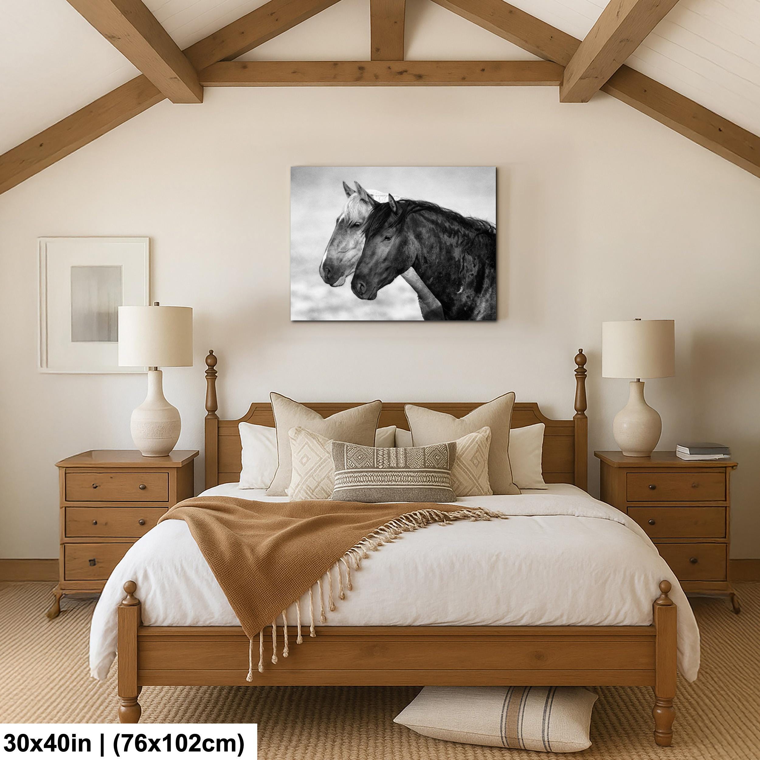 Wild Mustang Black and White Photo Print: Mccullough Peaks Wyoming - Etsy