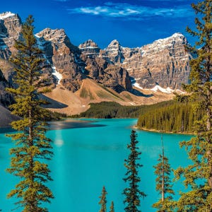 Moraine Lake Canvas Print: Banff National Park Landscape Wall Art