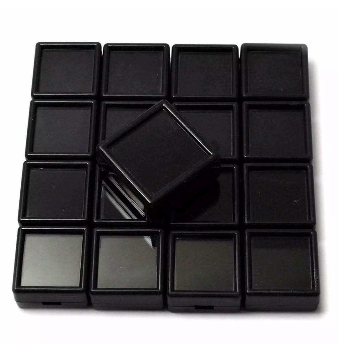 Gem Display Box 3cm by 3cm X 20 Pieces - Black - Etsy Australia