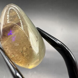 Lightning Ridge Crystal Opal with fossilised cobweb 16cts