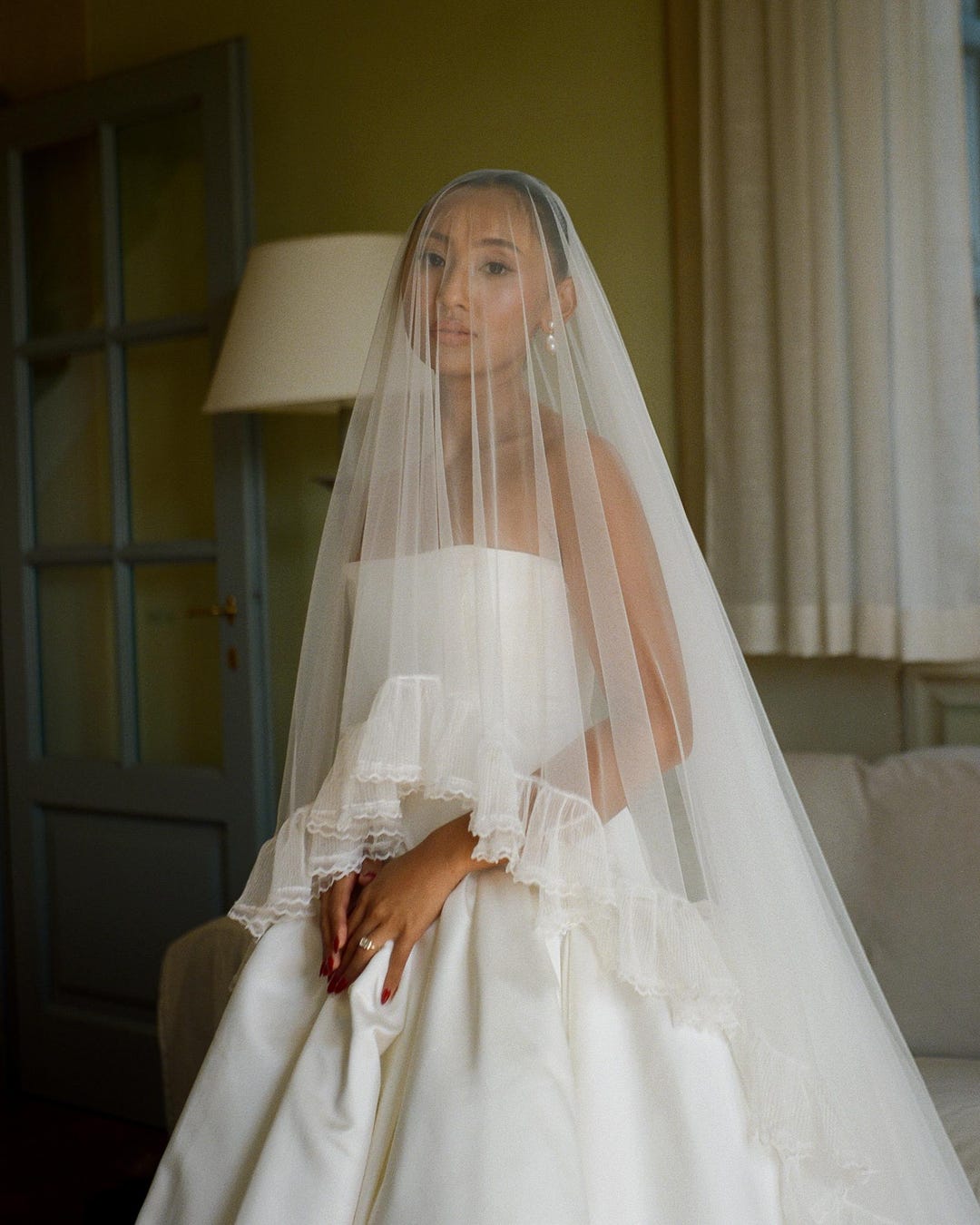 Scallop Ruffle Edge RUFFLE ME SOFTLY | Scallop Lace Edge Ruffle Veil - Soft High Quality ...