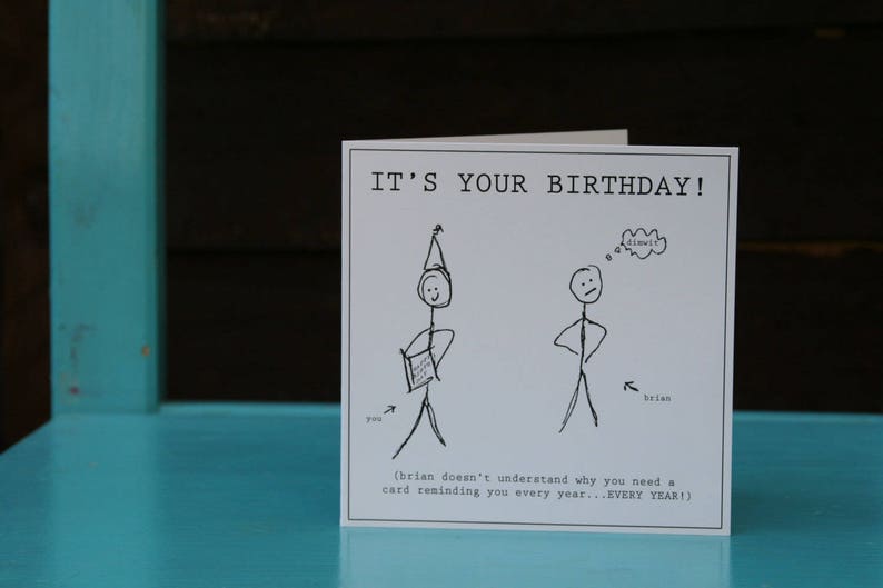 A Funny Birthday Card Etsy