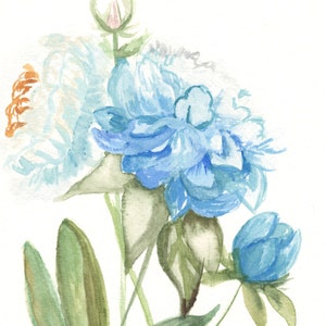 Blue Peony Notecards