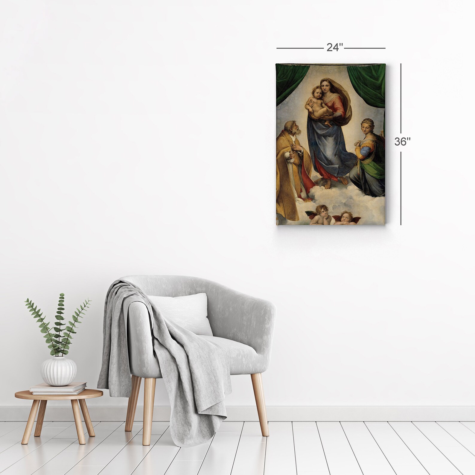 Sistine Madonna by Raphael Art Canvas Wall Art Print Famous Fine Art ...