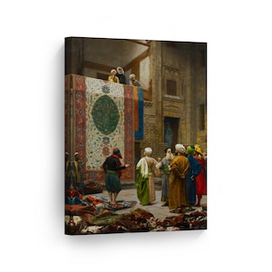 The Carpet Merchant in Cairo by Jean Leon Gerome Canvas Wall Art Print Orientalism Oil Painting Living Room Bedroom Kitchen Home Decor