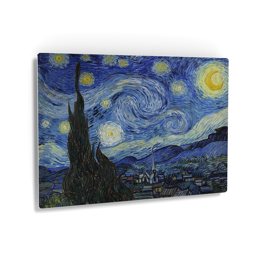 Vincent Van Gogh the Starry Night 1889 Metal Print Classic Wall Art ...