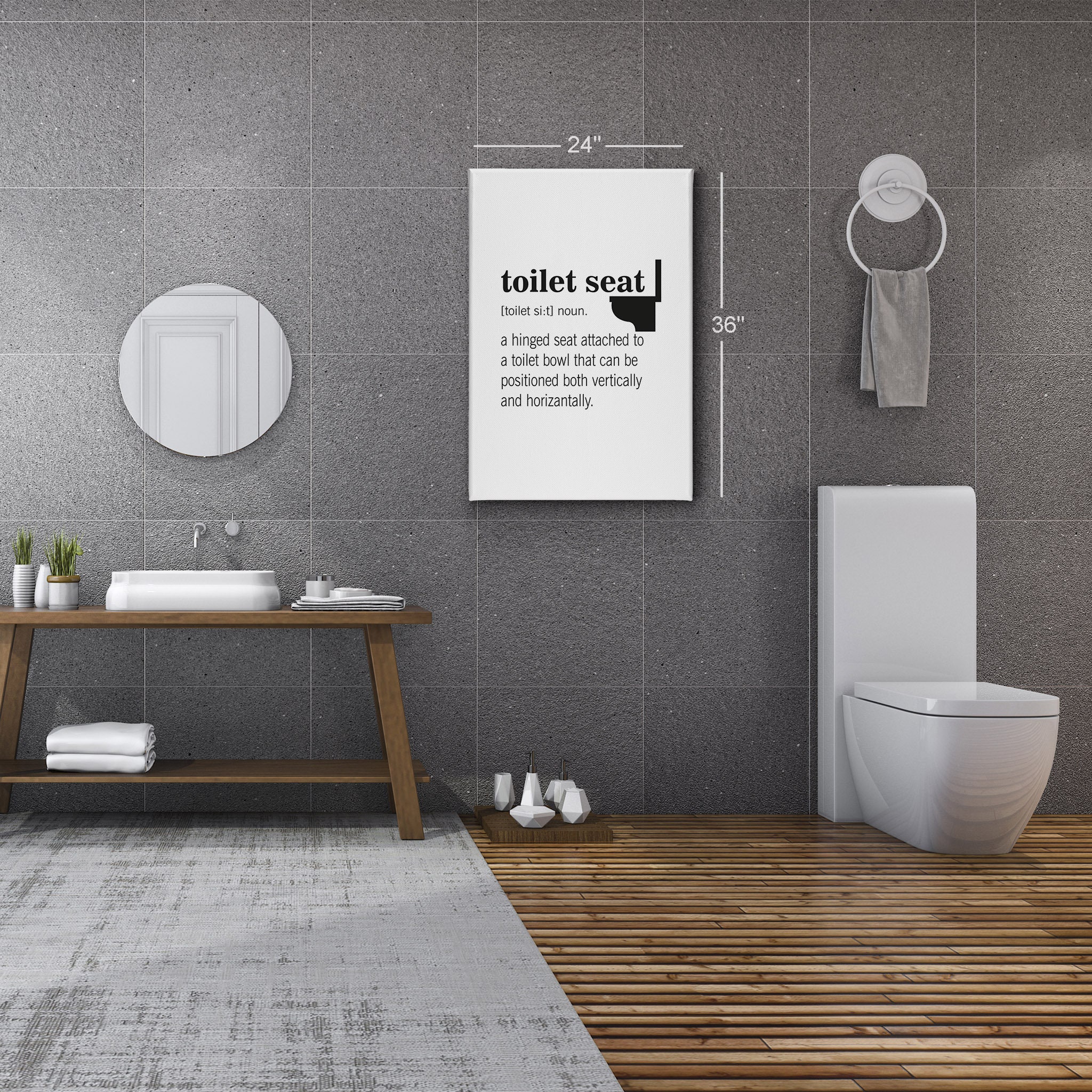 Noun Dictionary Definition of Toilet Seat Funny Quote Saying Etsy